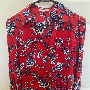 Express red slim Portofino shirt, size S